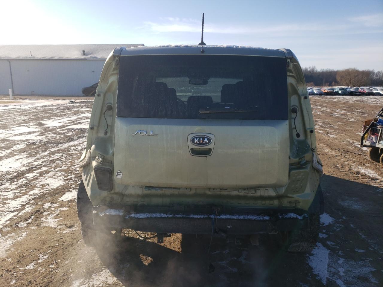 2011 KIA Soul VIN KNDJT2A21B7249778 Copart auction photo, rear end / side damage thumbnail 6
