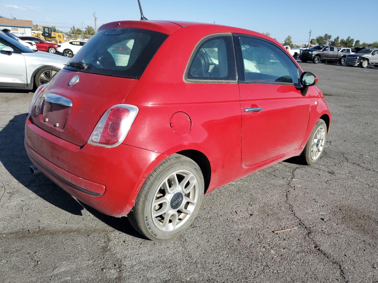 2014 Fiat 500 VIN 3C3CFFARXET229487 Copart auction photo, rear end damage thumbnail 3