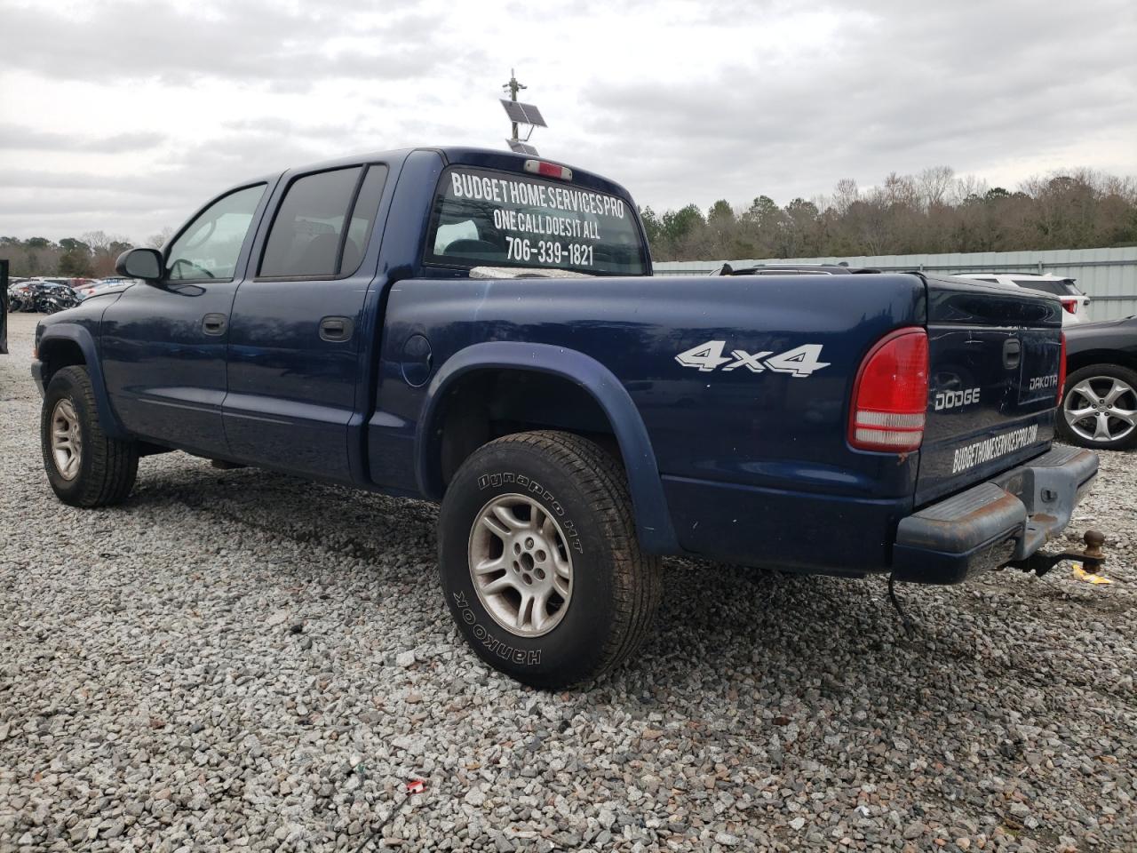 2004 Dodge Dakota VIN 1D7HG38NX4S577327 Copart auction photo, side damage thumbnail 2