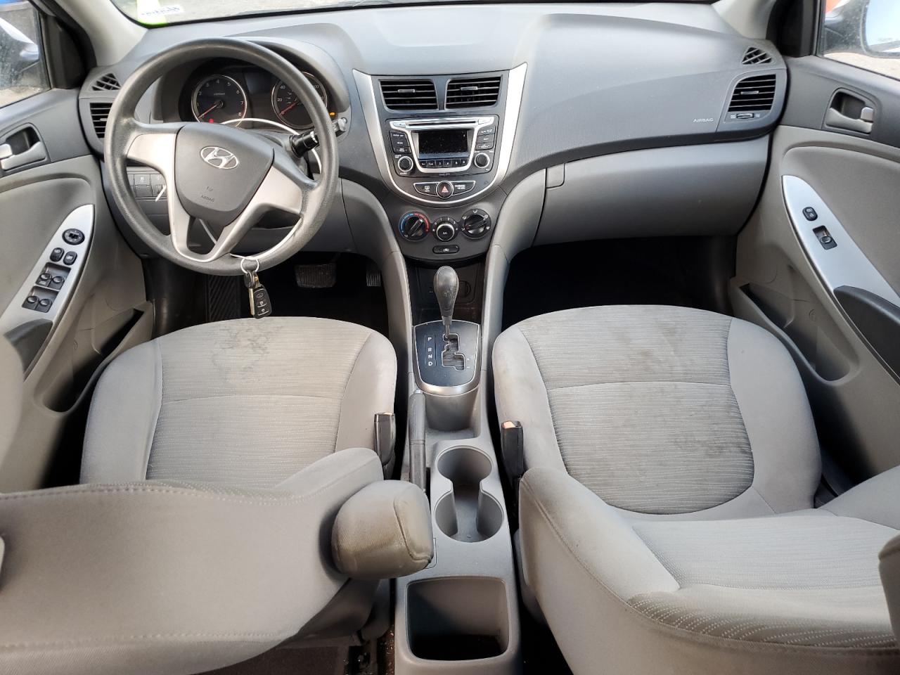 2015 Hyundai Accent VIN KMHCT4AEXFU843271 Copart auction photo, rear end / side damage thumbnail 8