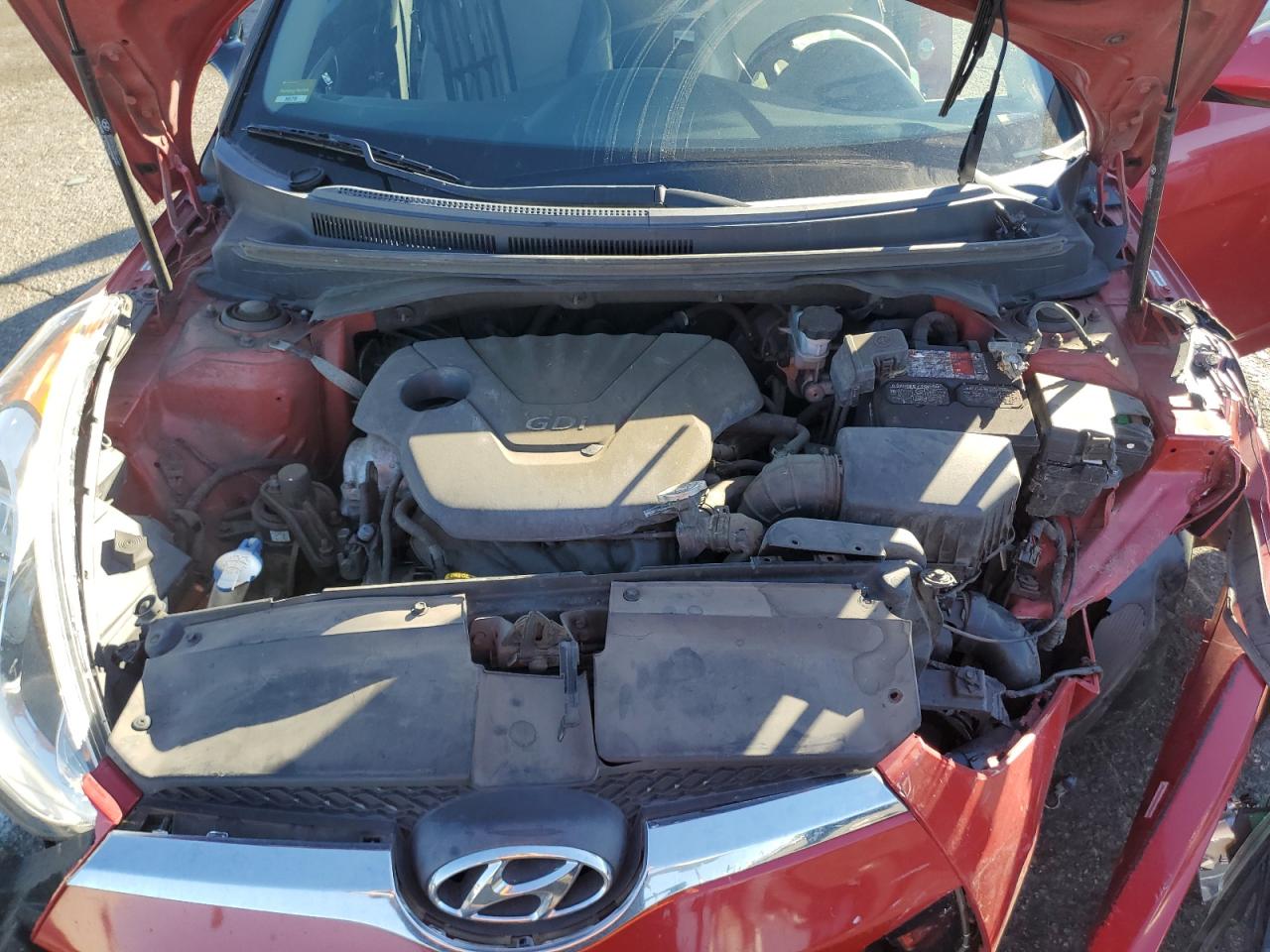 2014 Hyundai Veloster VIN KMHTC6AD0EU210005 Copart auction photo, front end / rear end damage thumbnail 12
