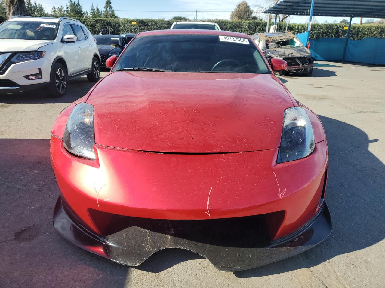 2008 Nissan 350Z VIN JN1BZ34D08M700587 Copart auction photo, side / front end damage thumbnail 5