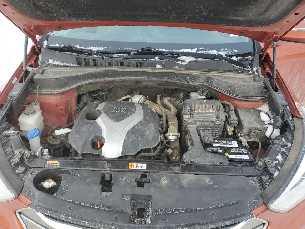 2013 Hyundai Santa Fe VIN 5XYZUDLA6DG075468 Copart auction photo, all over / hail damage thumbnail 12