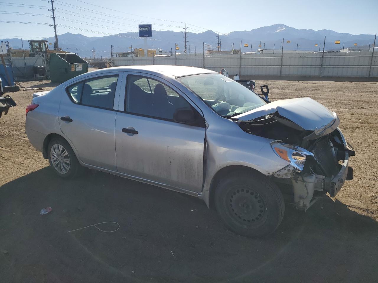 2014 Nissan Versa VIN 3N1CN7AP1EL831667 Copart auction photo, front end damage thumbnail 4
