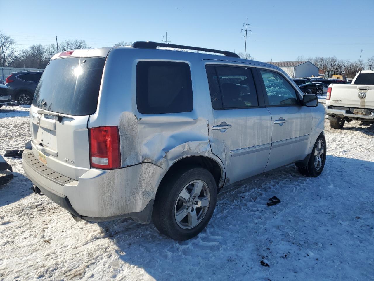 2011 Honda Pilot VIN 5FNYF4H59BB053423 Copart auction photo, front end / undercarriage damage thumbnail 3
