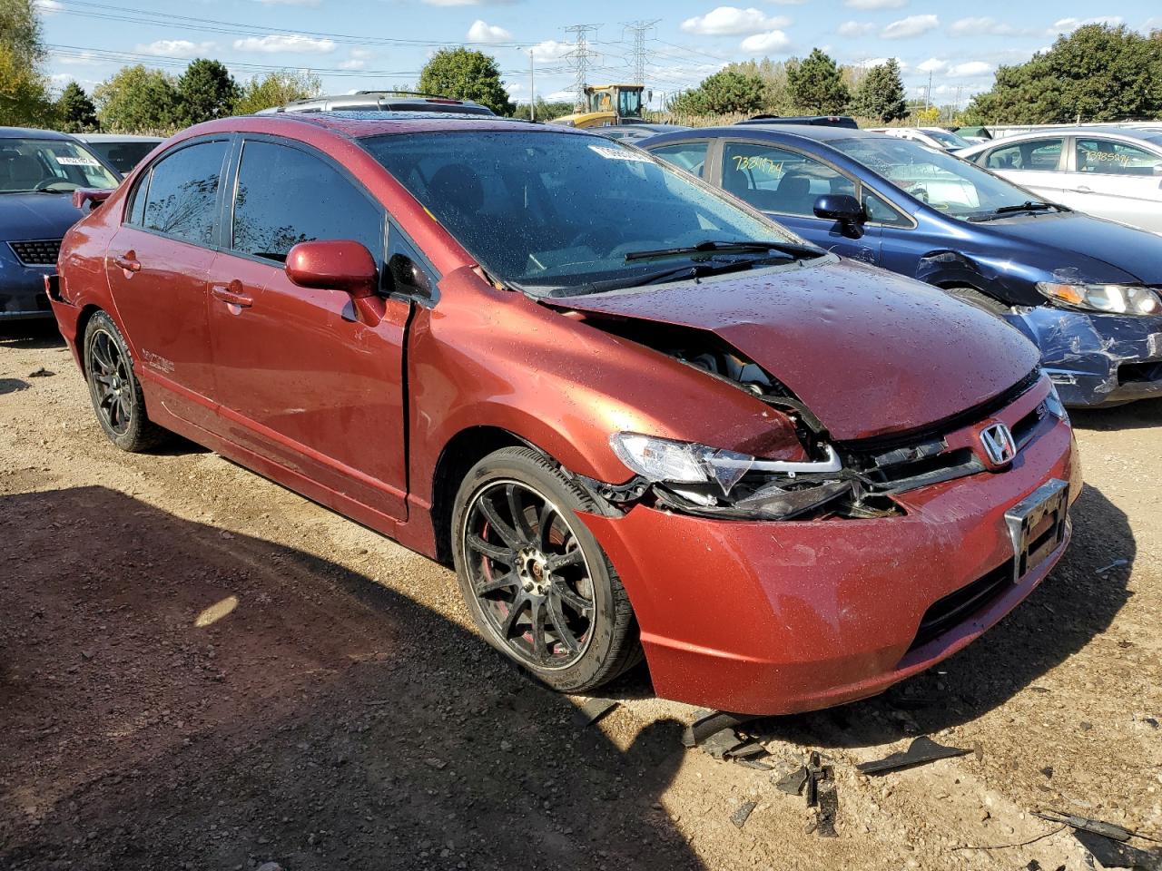 2008 Honda Civic VIN 2HGFA555X8H707494 Copart auction photo, rear end / front end damage thumbnail 4