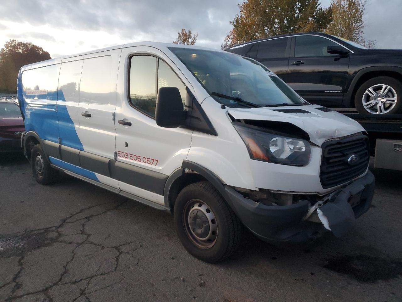 2017 Ford Transit VIN 1FTYE9ZM6HKA23717 Copart auction photo, rear end / front end damage thumbnail 4