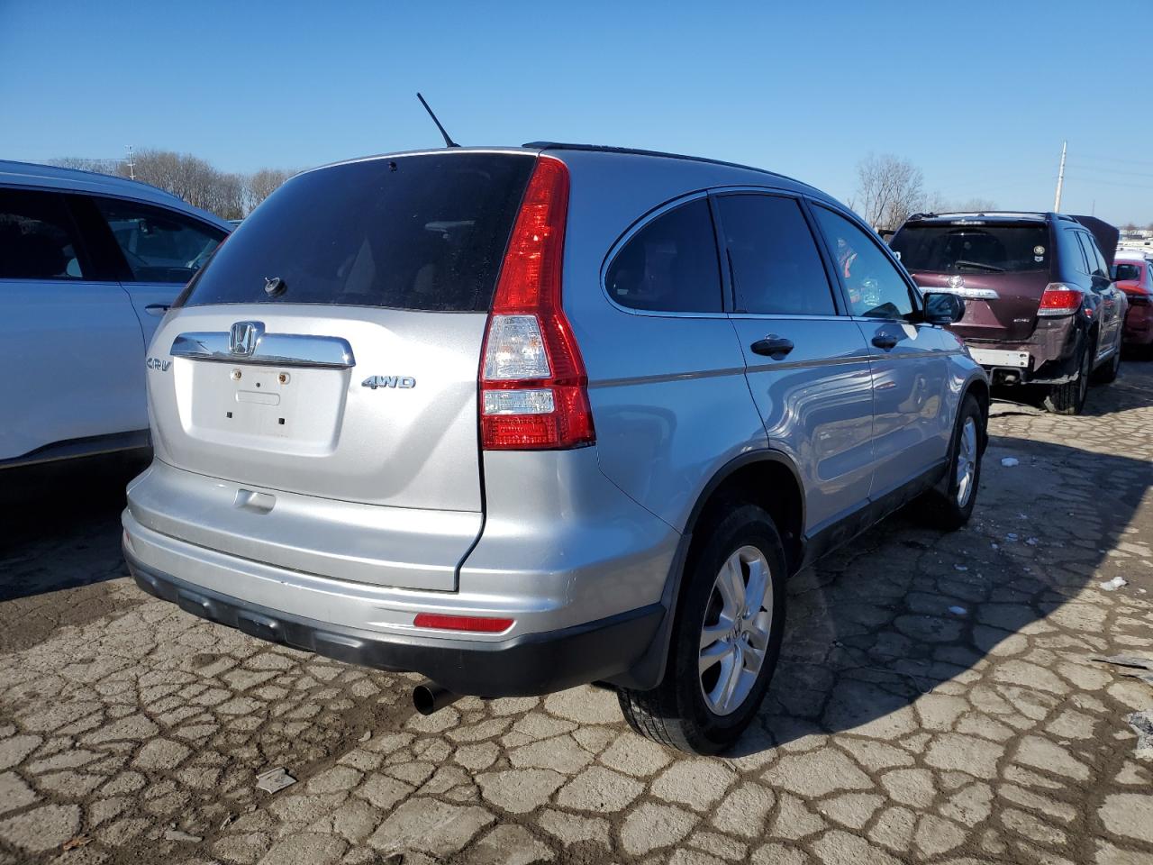 2011 Honda CR-V VIN 3CZRE4H57BG704558 Copart auction photo, side damage thumbnail 3