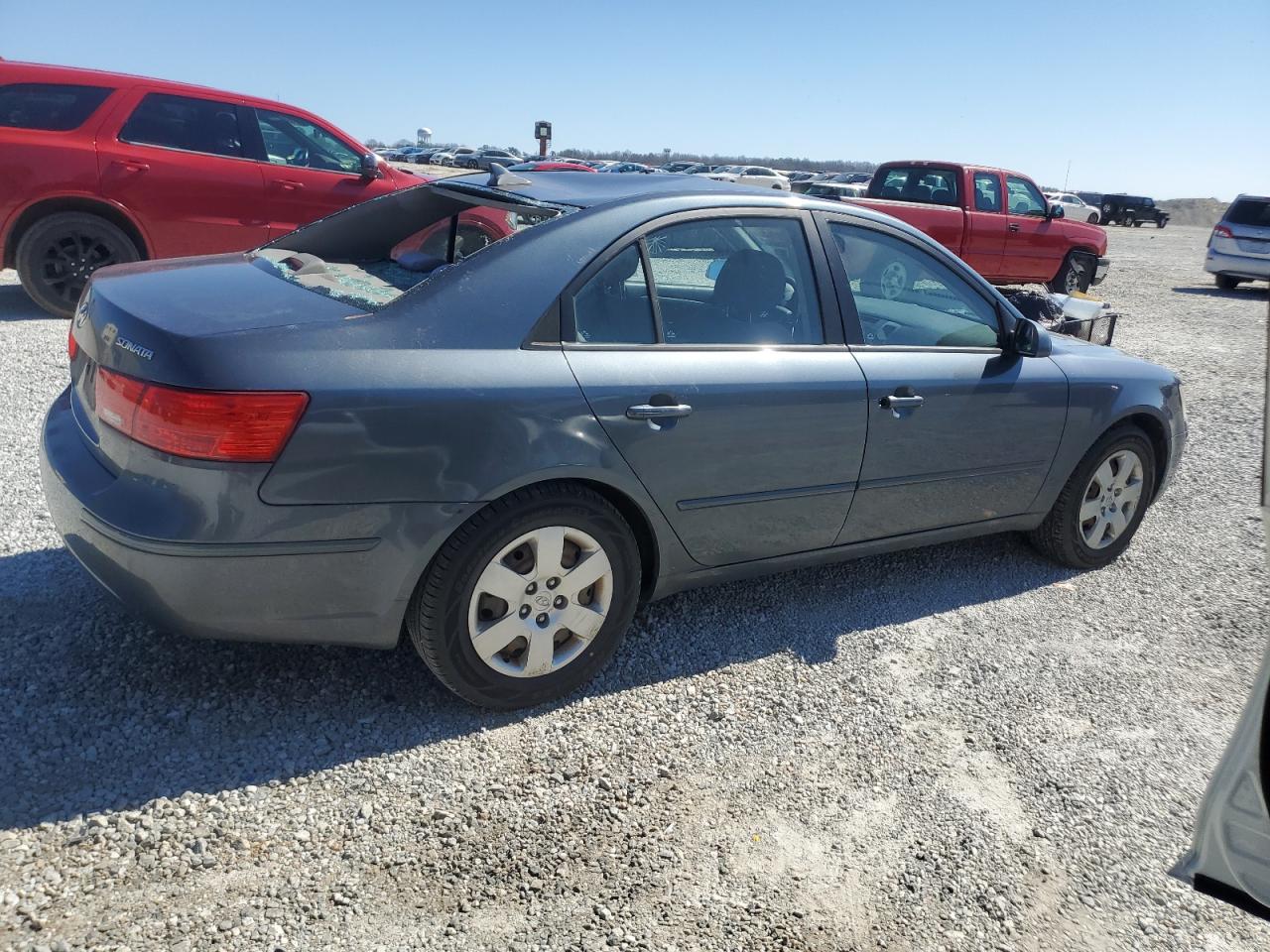 2009 Hyundai Sonata VIN 5NPET46C49H538044 Copart auction photo, top/roof / front end damage thumbnail 3