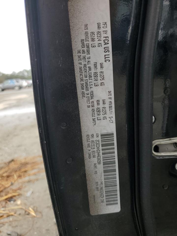 2017 Dodge Charger VIN 2C3CDXHG3HH630280 Copart auction photo, water/flood damage thumbnail 12