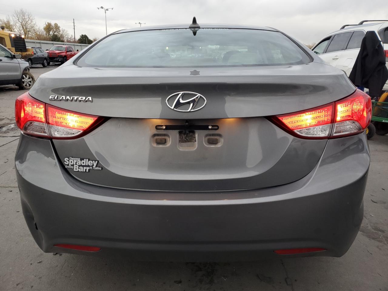 2013 Hyundai Elantra VIN 5NPDH4AE8DH247643 Copart auction photo, front end / side damage thumbnail 6