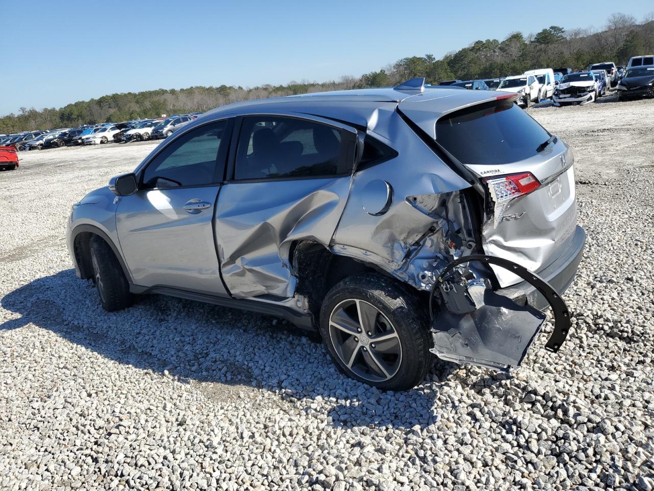 2022 Honda HR-V VIN 3CZRU5H52NM706152 Copart auction photo, rear end / side damage thumbnail 2