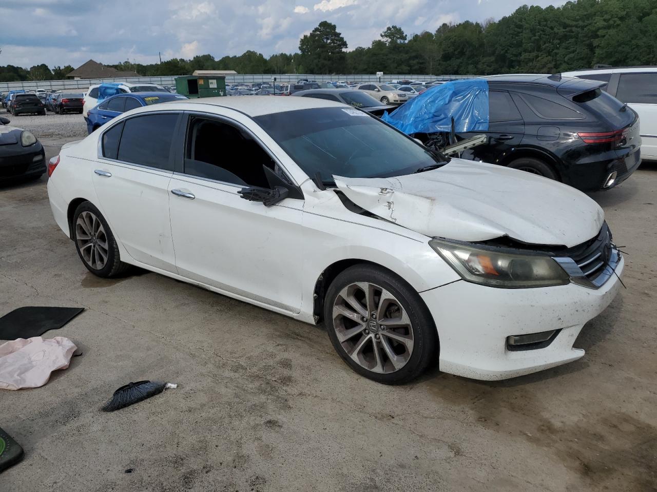 2013 Honda Accord VIN 1HGCR2F54DA080325 Copart auction photo, front end / side damage thumbnail 4
