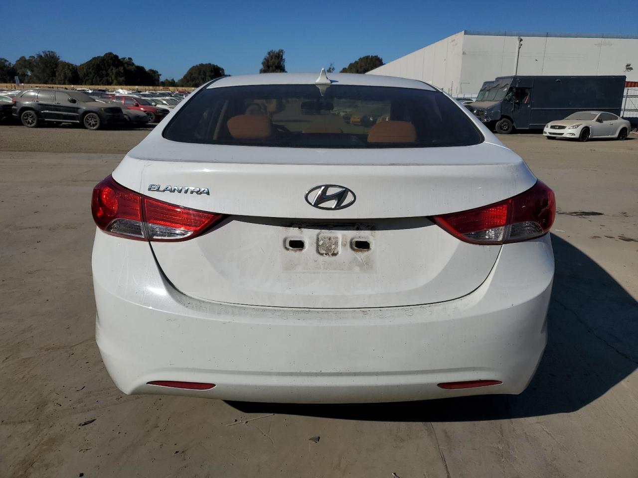 2013 Hyundai Elantra VIN 5NPDH4AEXDH385880 Copart auction photo, vandalism damage thumbnail 6