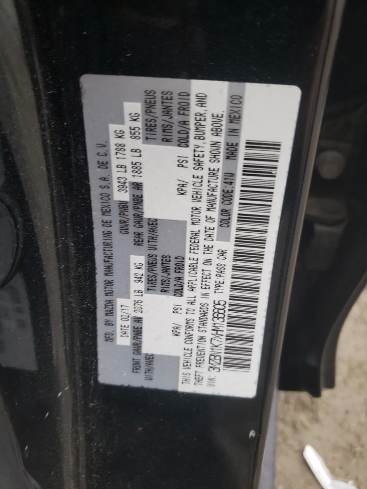 2017 Mazda 3 VIN 3MZBN1K7XHM136605 Copart auction photo, front end damage thumbnail 13