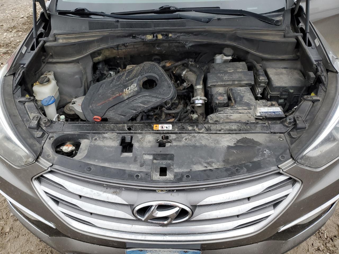2018 Hyundai Santa Fe VIN 5XYZWDLA0JG558413 Copart auction photo, burn - engine damage thumbnail 12