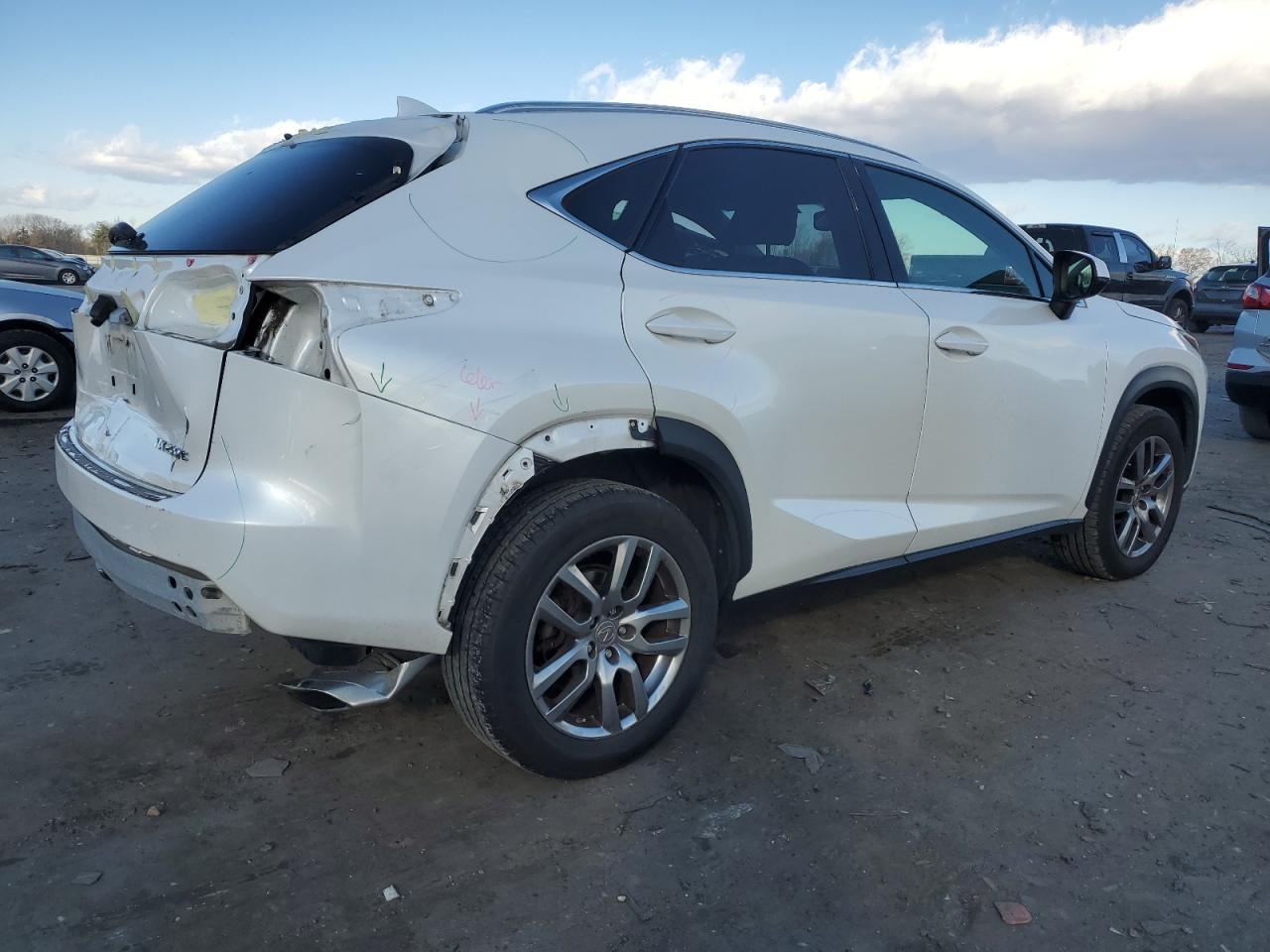 2015 Lexus NX VIN JTJBARBZ4F2004794 Copart auction photo, rear end / minor dent/scratches damage thumbnail 3