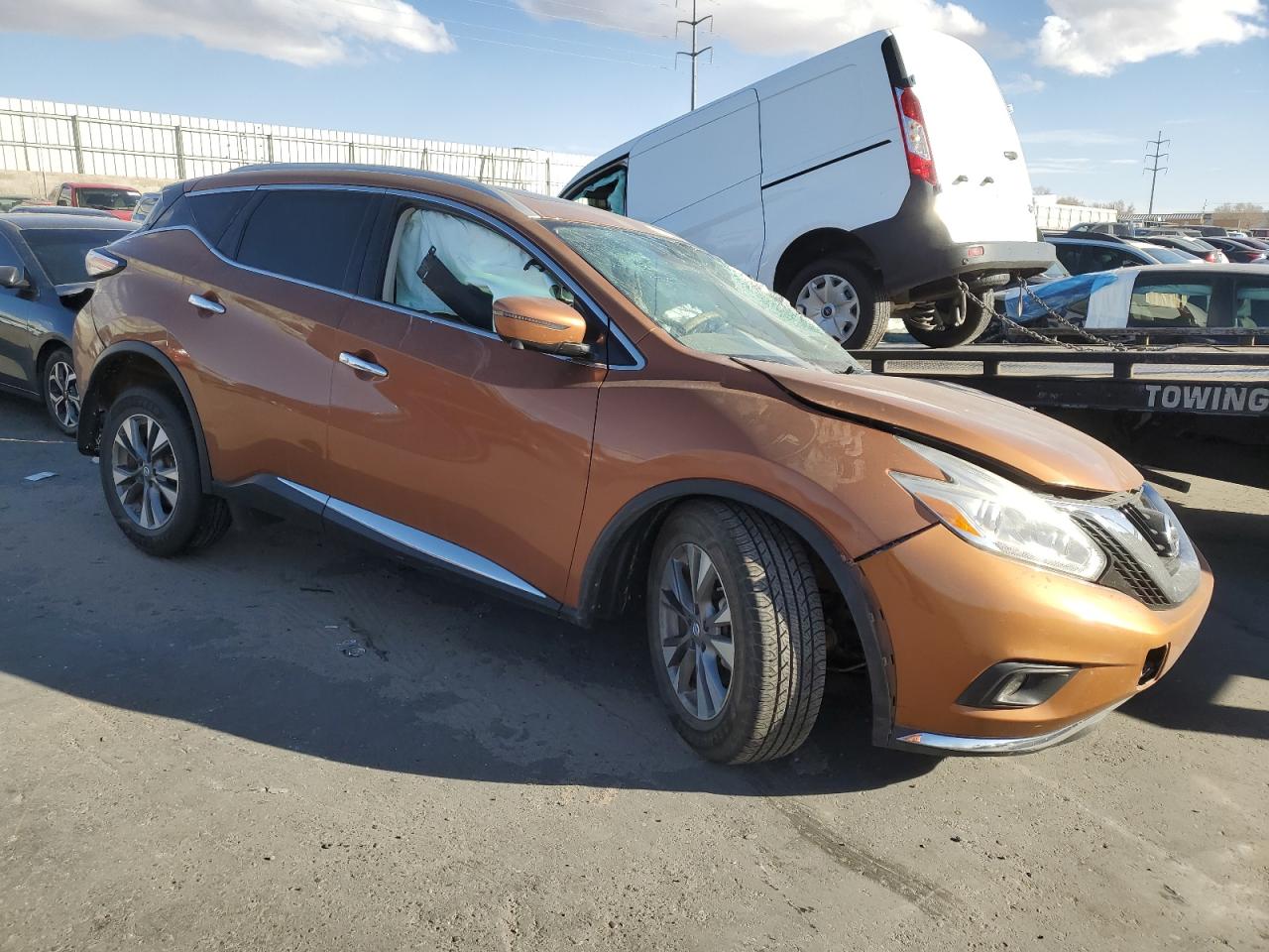 2017 Nissan Murano VIN 5N1AZ2MH9HN112389 Copart auction photo, front end / side damage thumbnail 4