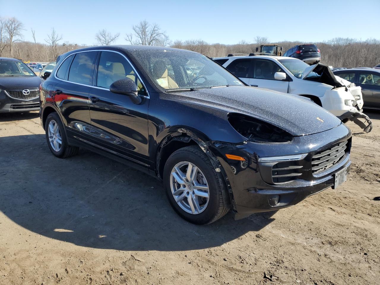 2016 Porsche Cayenne VIN WP1AA2A21GKA10739 Copart auction photo, front end / side damage thumbnail 4