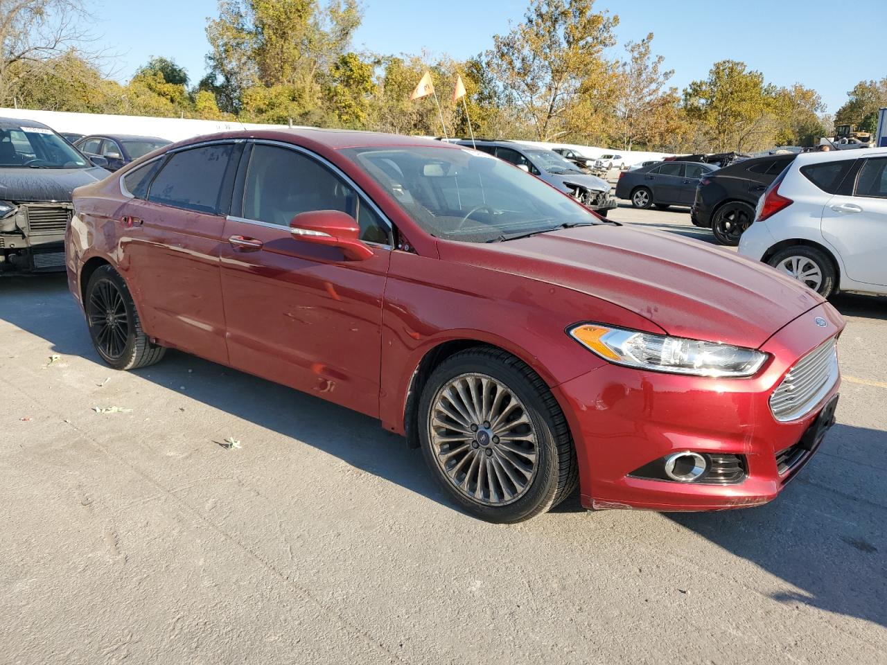 2013 Ford Fusion VIN 3FA6P0K96DR133343 Copart auction photo, vandalism damage thumbnail 4