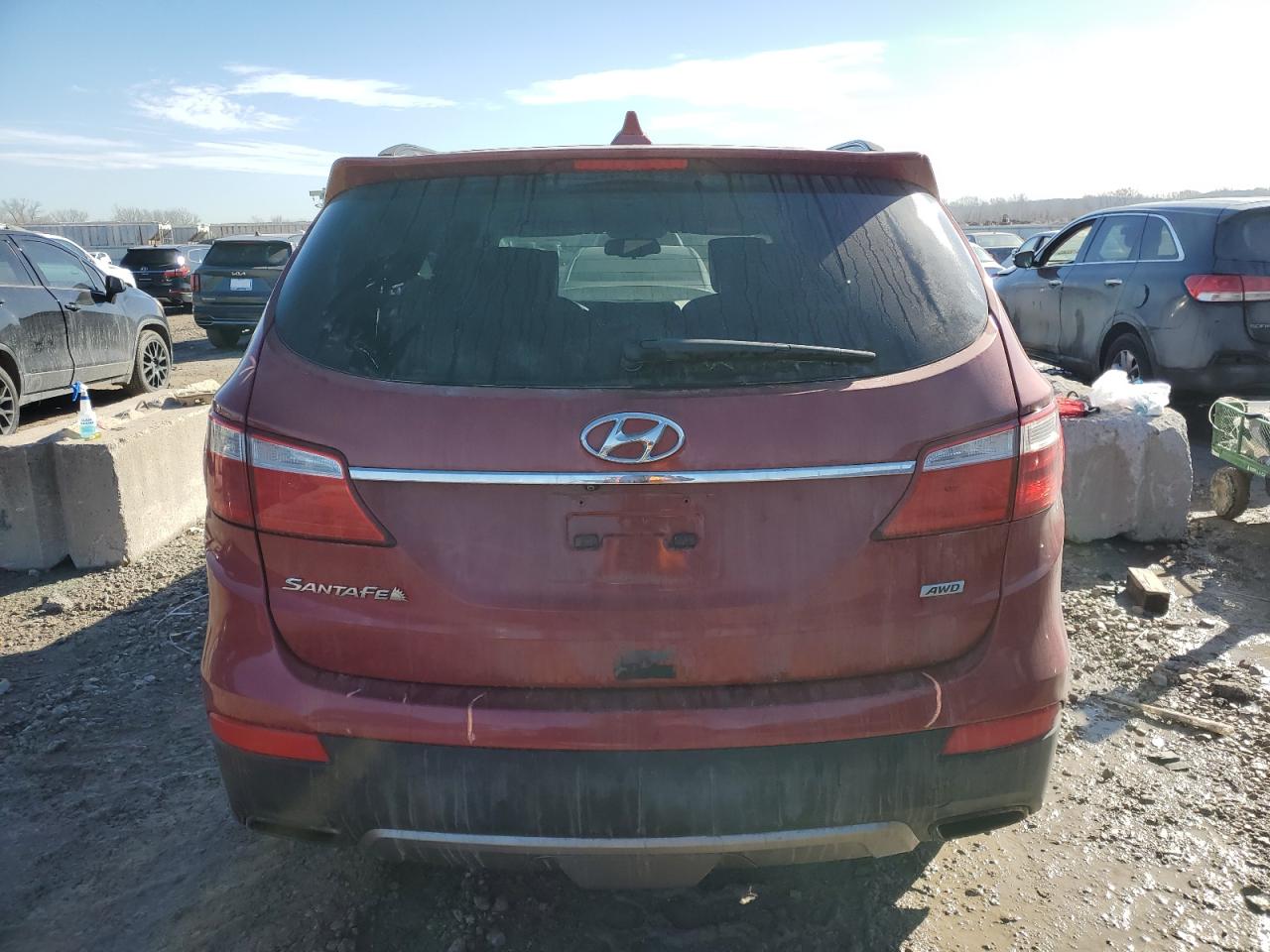 2014 Hyundai Santa Fe VIN KM8SMDHFXEU069724 Copart auction photo, side damage thumbnail 6