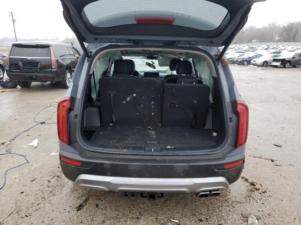 2021 KIA Telluride VIN 5XYP34HC9MG137109 Copart auction photo, rollover damage thumbnail 6