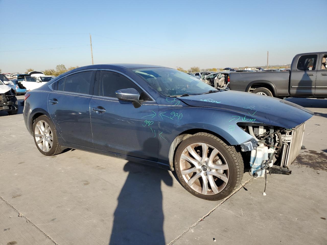 2016 Mazda 6 VIN JM1GJ1V57G1405220 Copart auction photo, front end damage thumbnail 4