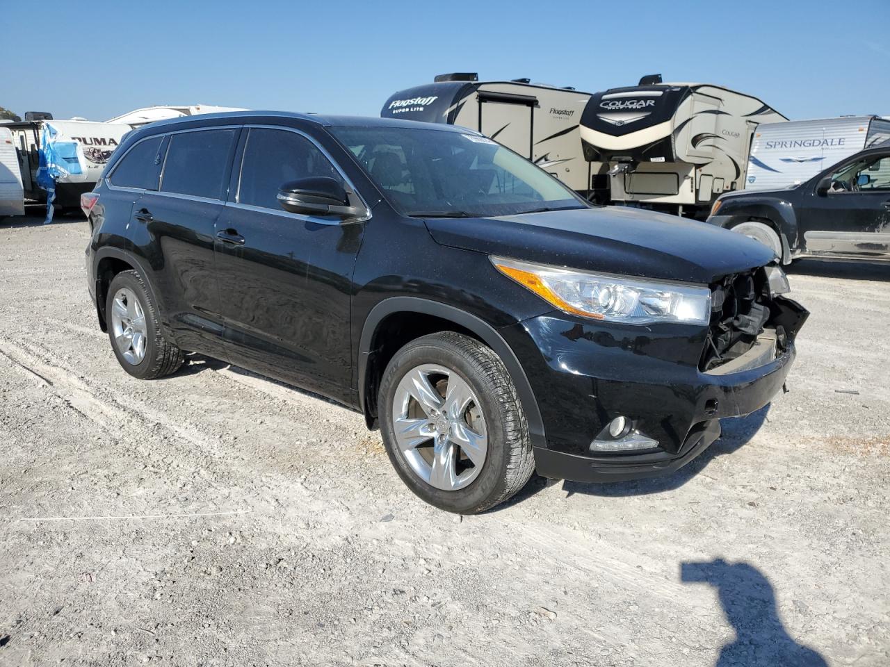 2015 Toyota Highlander VIN 5TDDKRFH3FS153085 Copart auction photo, front end damage thumbnail 4