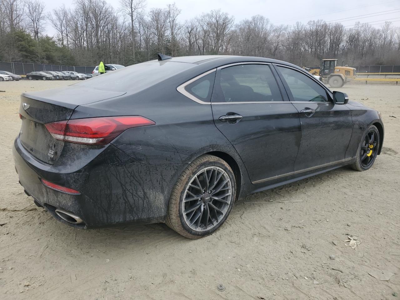 2020 Genesis G80 VIN KMTFN4JE7LU338121 Copart auction photo, front end damage thumbnail 3