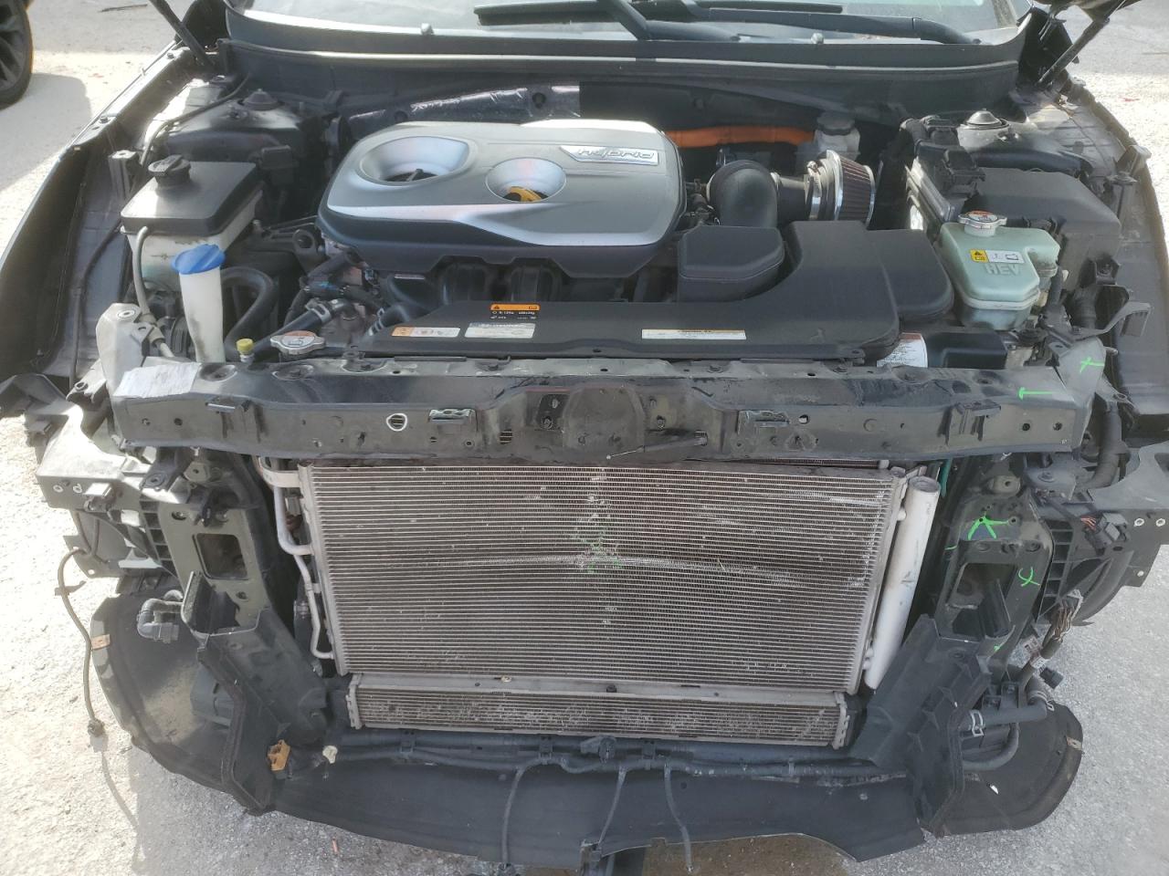 2016 Hyundai Sonata VIN KMHE24L17GA041690 Copart auction photo, front end / rear end damage thumbnail 11