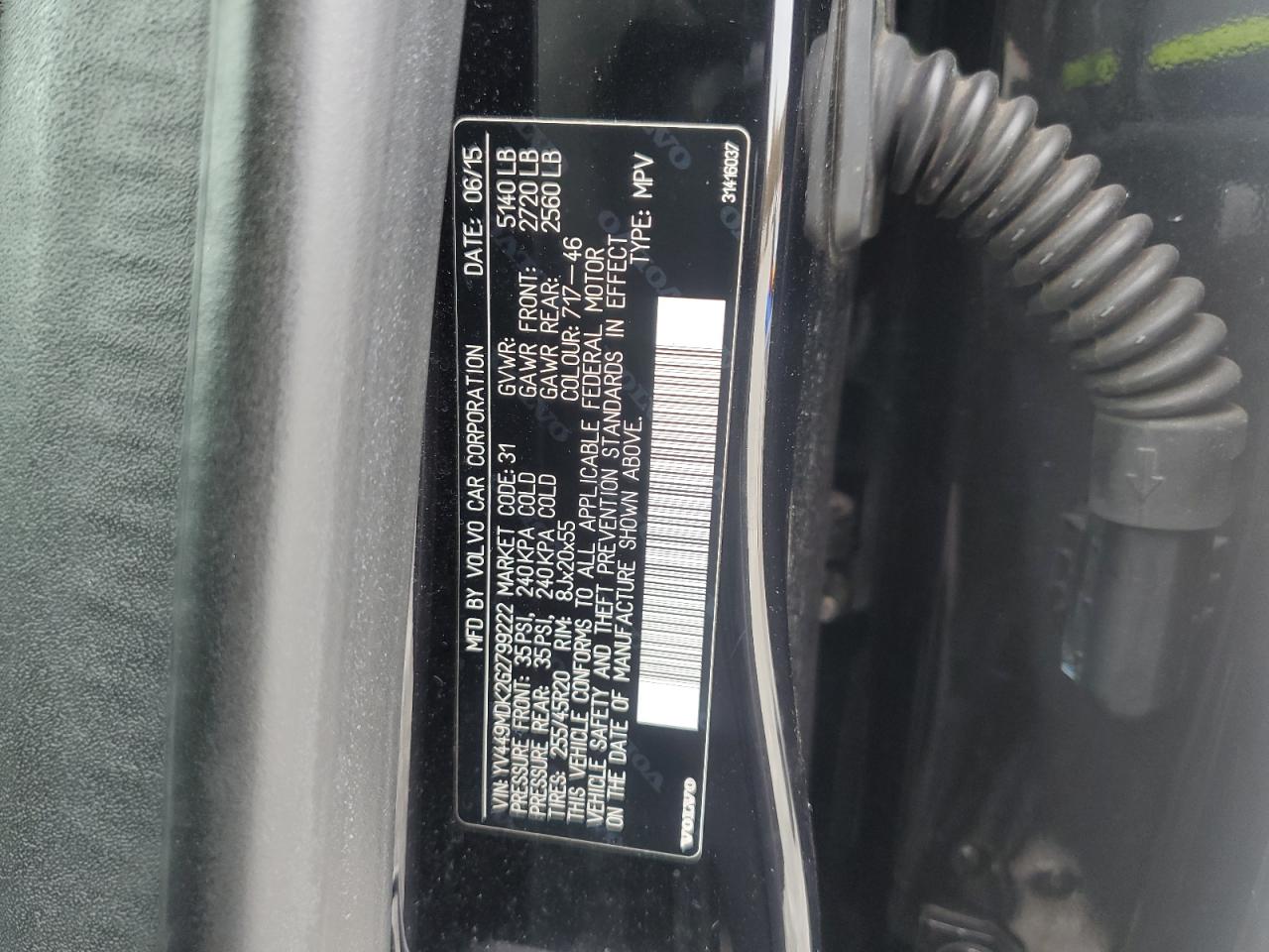 2016 Volvo XC60 VIN YV449MDK2G2799222 Copart auction photo, front end / minor dent/scratches damage thumbnail 13