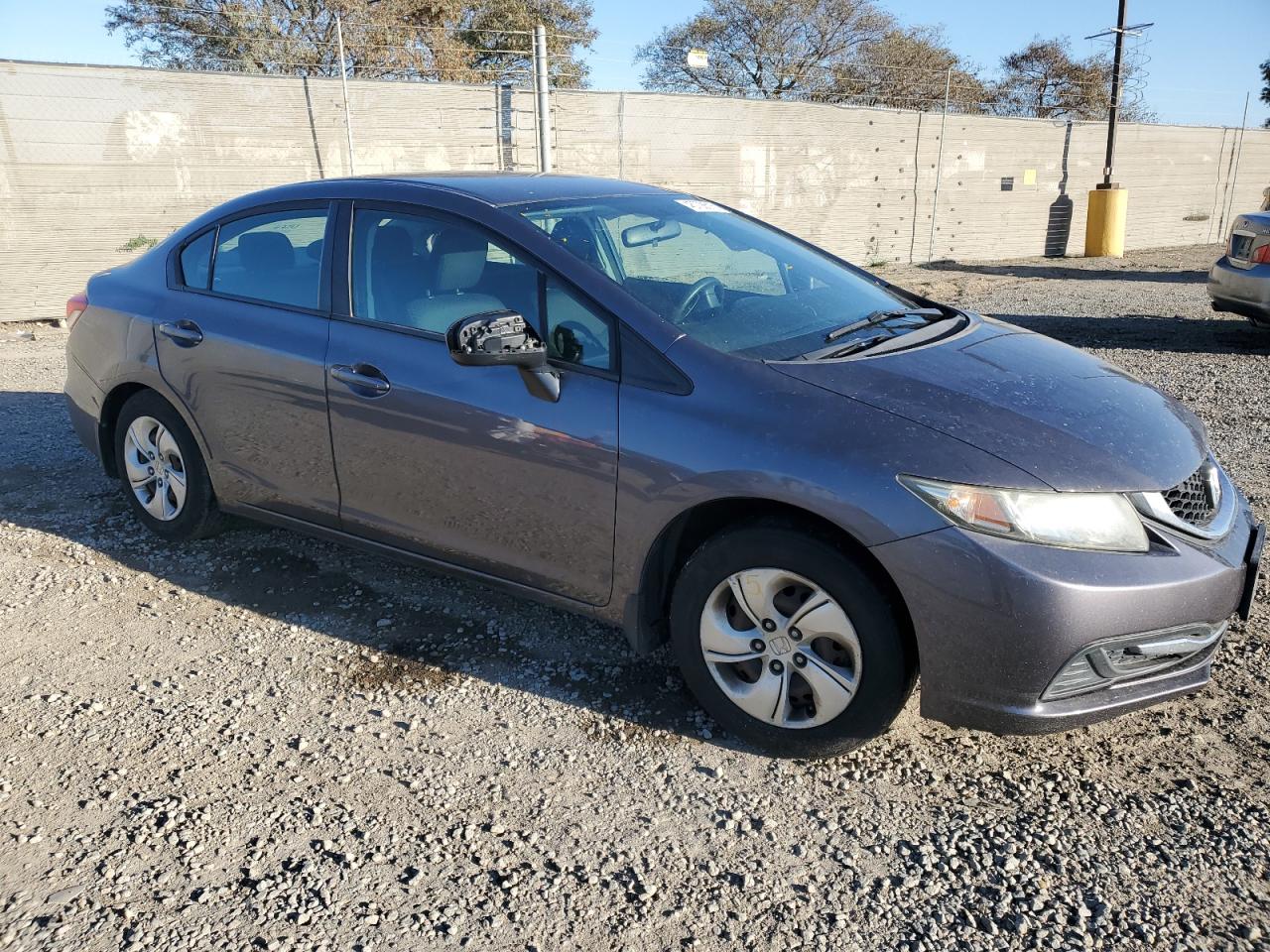 2015 Honda Civic VIN 2HGFB2F51FH504825 Copart auction photo, side / rear end damage thumbnail 4