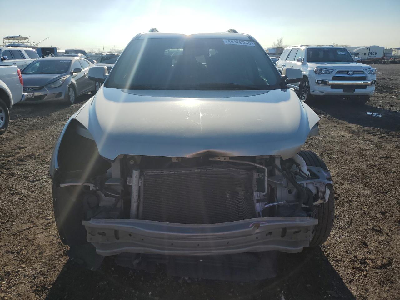 2014 Chevrolet Equinox VIN 1GNALBEK5EZ135728 Copart auction photo, front end / side damage thumbnail 5