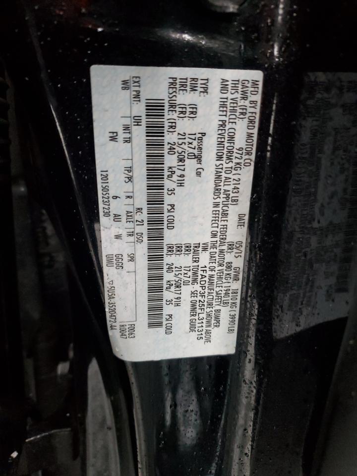 2015 Ford Focus VIN 1FADP3F25FL311315 Copart auction photo, all over damage thumbnail 13