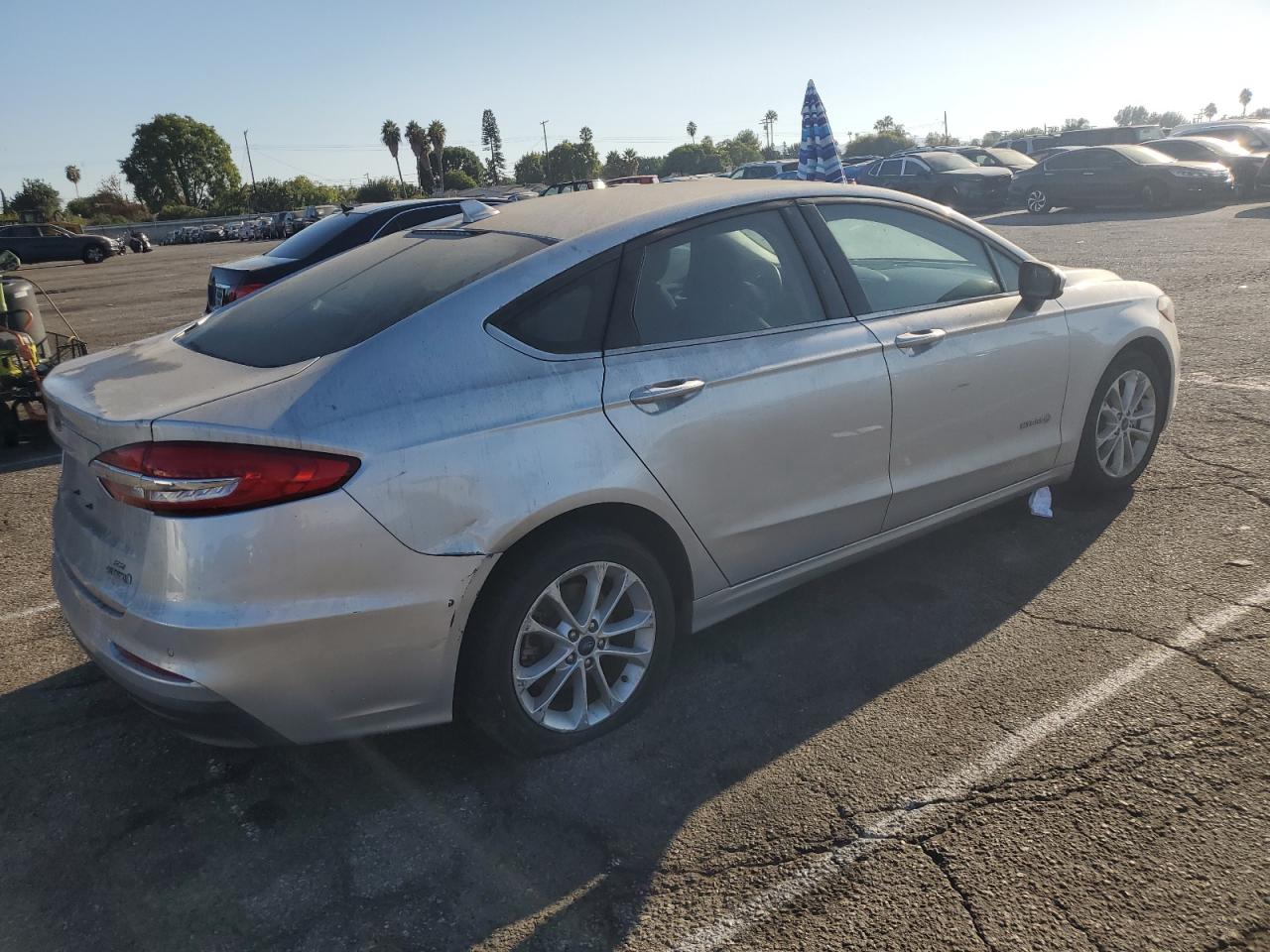 2019 Ford Fusion VIN 3FA6P0LUXKR109613 Copart auction photo, all over damage thumbnail 3