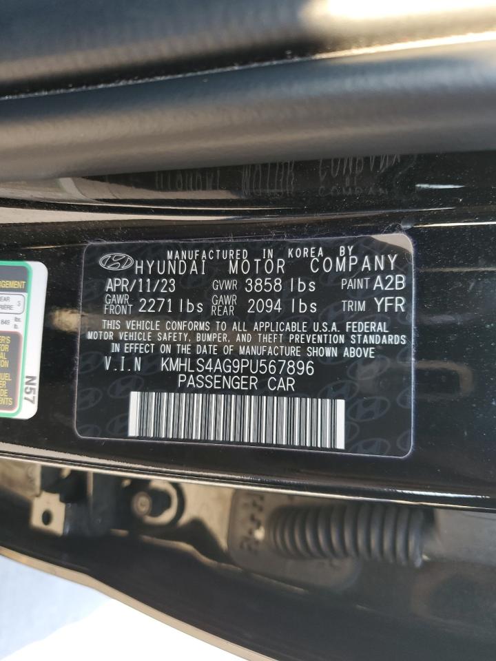 2023 Hyundai Elantra VIN KMHLS4AG9PU567896 Copart auction photo, undercarriage / front end damage thumbnail 12
