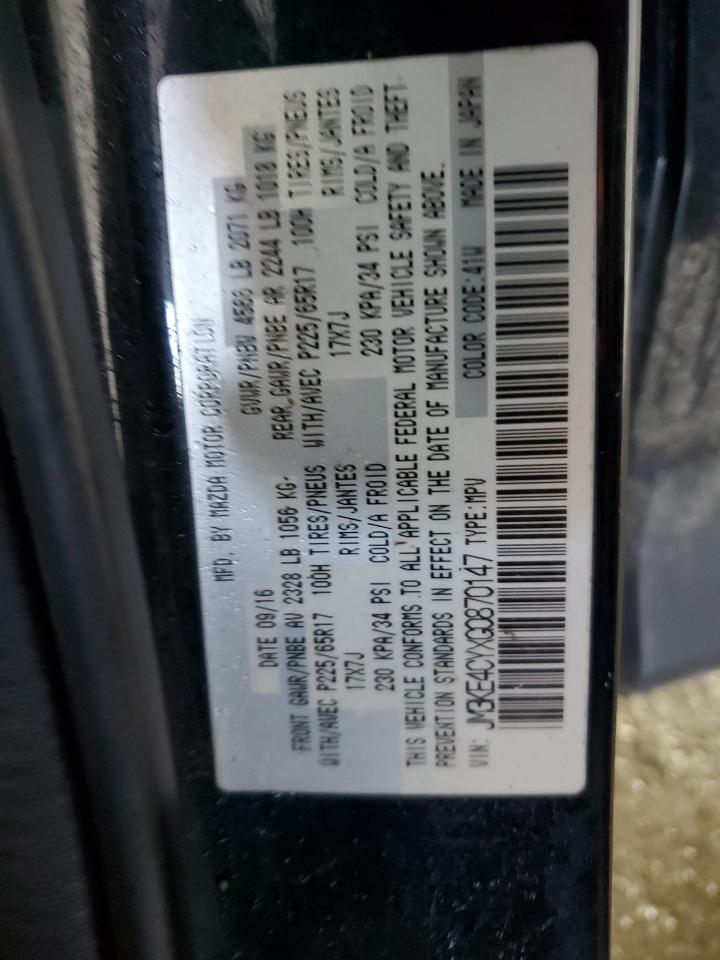 2016 Mazda CX-5 VIN JM3KE4CYXG0870147 Copart auction photo, side / front end damage thumbnail 15