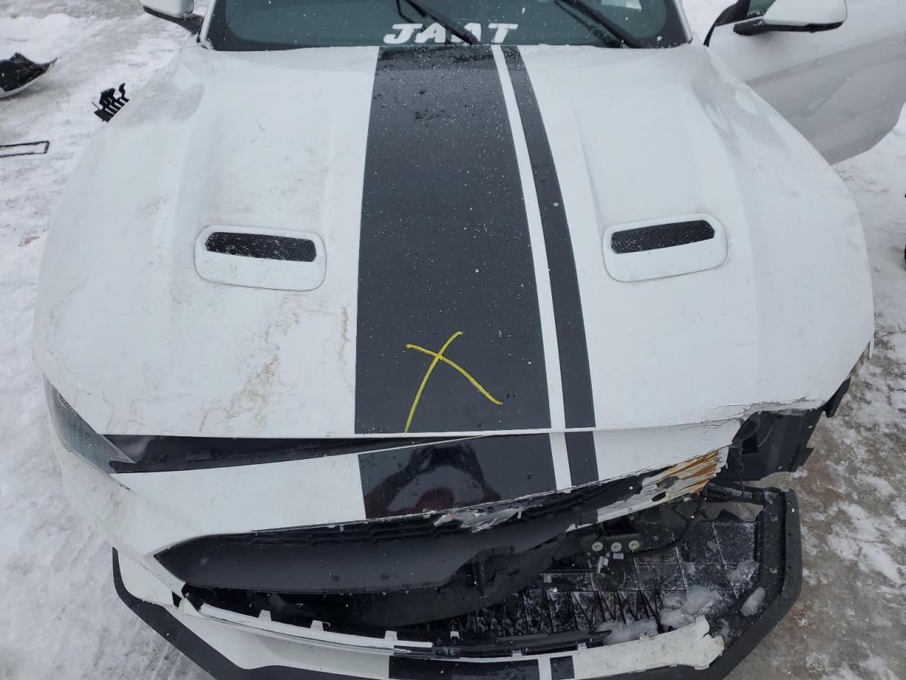 2022 Ford Mustang VIN 1FA6P8TH4N5117554 Copart auction photo, front end / undercarriage damage thumbnail 11