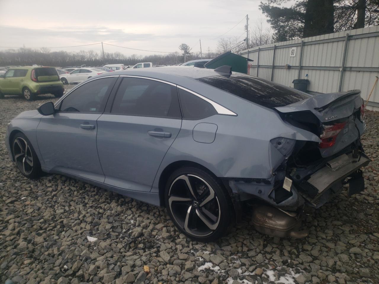 2022 Honda Accord VIN 1HGCV2F37NA011303 Copart auction photo, rear end damage thumbnail 2
