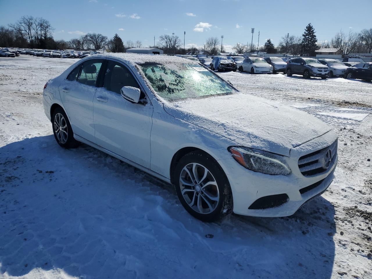 2016 Mercedes-Benz C-klasse VIN WDDWF4KB4GR138361 Copart auction photo, side damage thumbnail 4