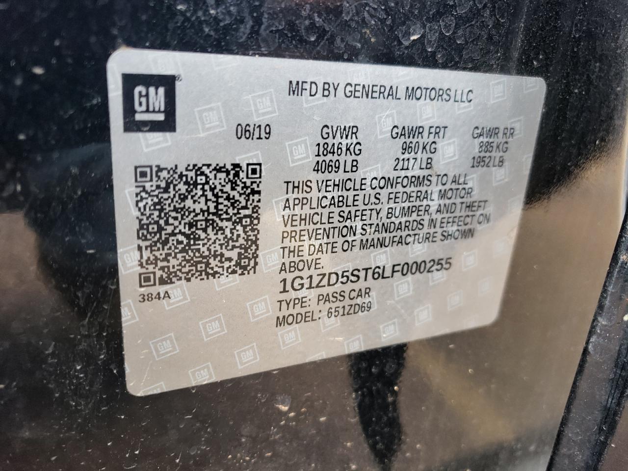 2020 Chevrolet Malibu VIN 1G1ZD5ST6LF000255 Copart auction photo, front end / hail damage thumbnail 14