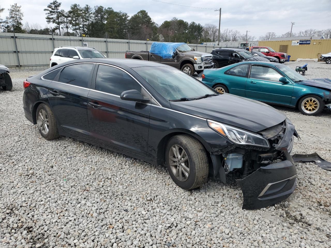 2017 Hyundai Sonata VIN 5NPE24AF6HH536928 Copart auction photo, side / front end damage thumbnail 4