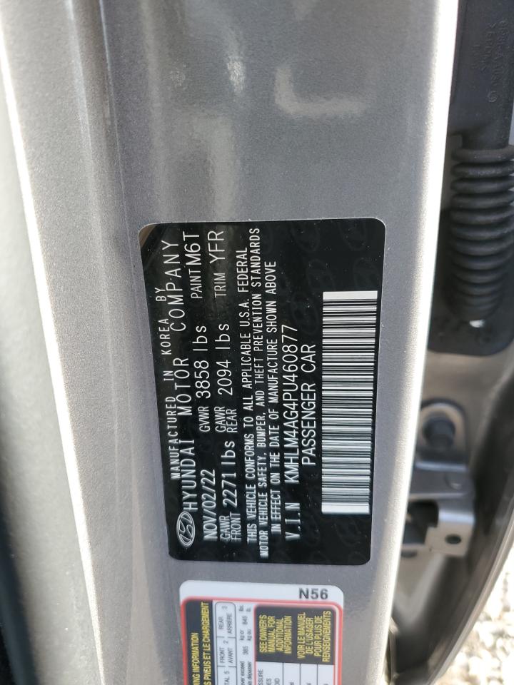 2023 Hyundai Elantra VIN KMHLM4AG4PU460877 Copart auction photo, front end / side damage thumbnail 12