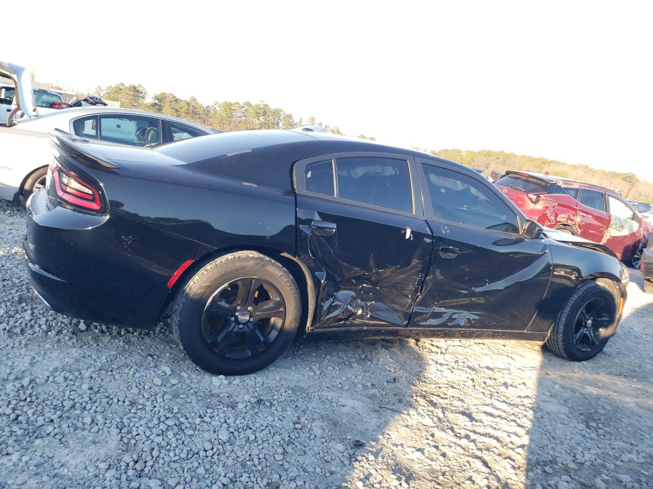 2020 Dodge Charger VIN 2C3CDXBG8LH204361 Copart auction photo, side / front end damage thumbnail 3