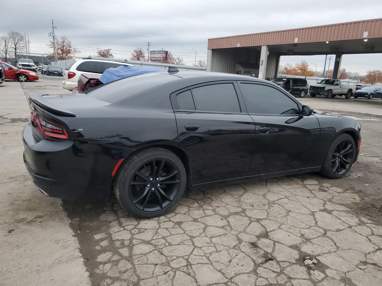 2016 Dodge Charger VIN 2C3CDXHG8GH333116 Copart auction photo, front end / side damage thumbnail 3