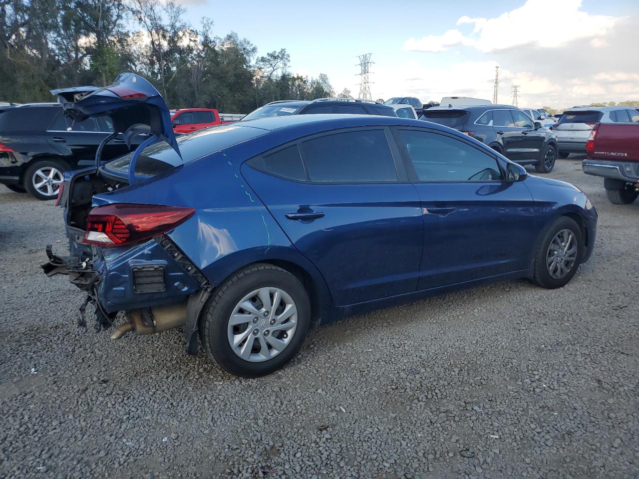 2020 Hyundai Elantra VIN 5NPD74LFXLH509184 Copart auction photo, rear end damage thumbnail 3
