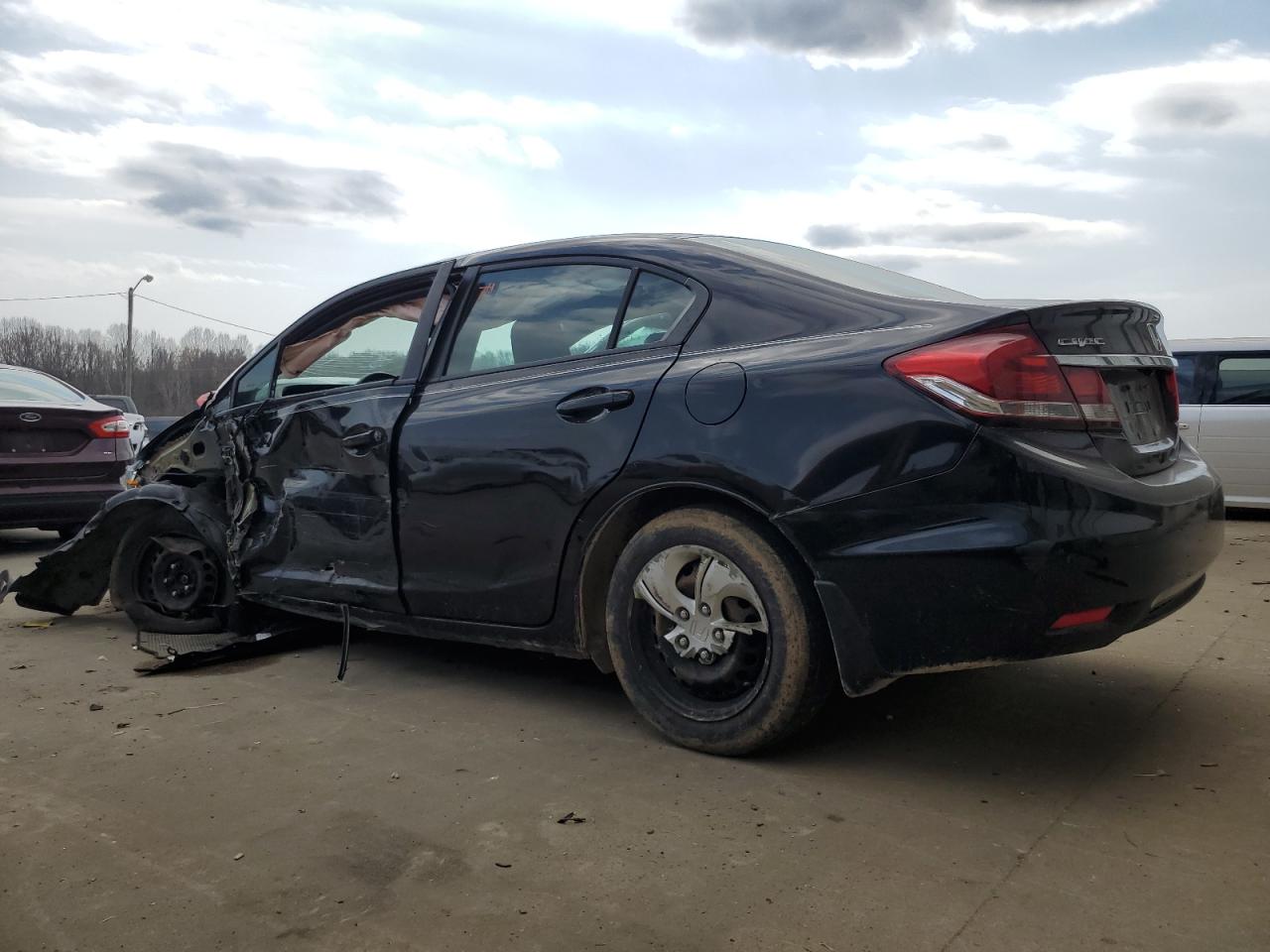 2015 Honda Civic VIN 2HGFB2F54FH502678 Copart auction photo, front end / side damage thumbnail 2