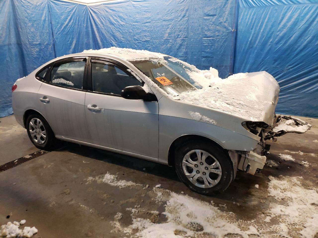 2009 Hyundai Elantra VIN KMHDU46D09U793308 Copart auction photo, front end / side damage thumbnail 4