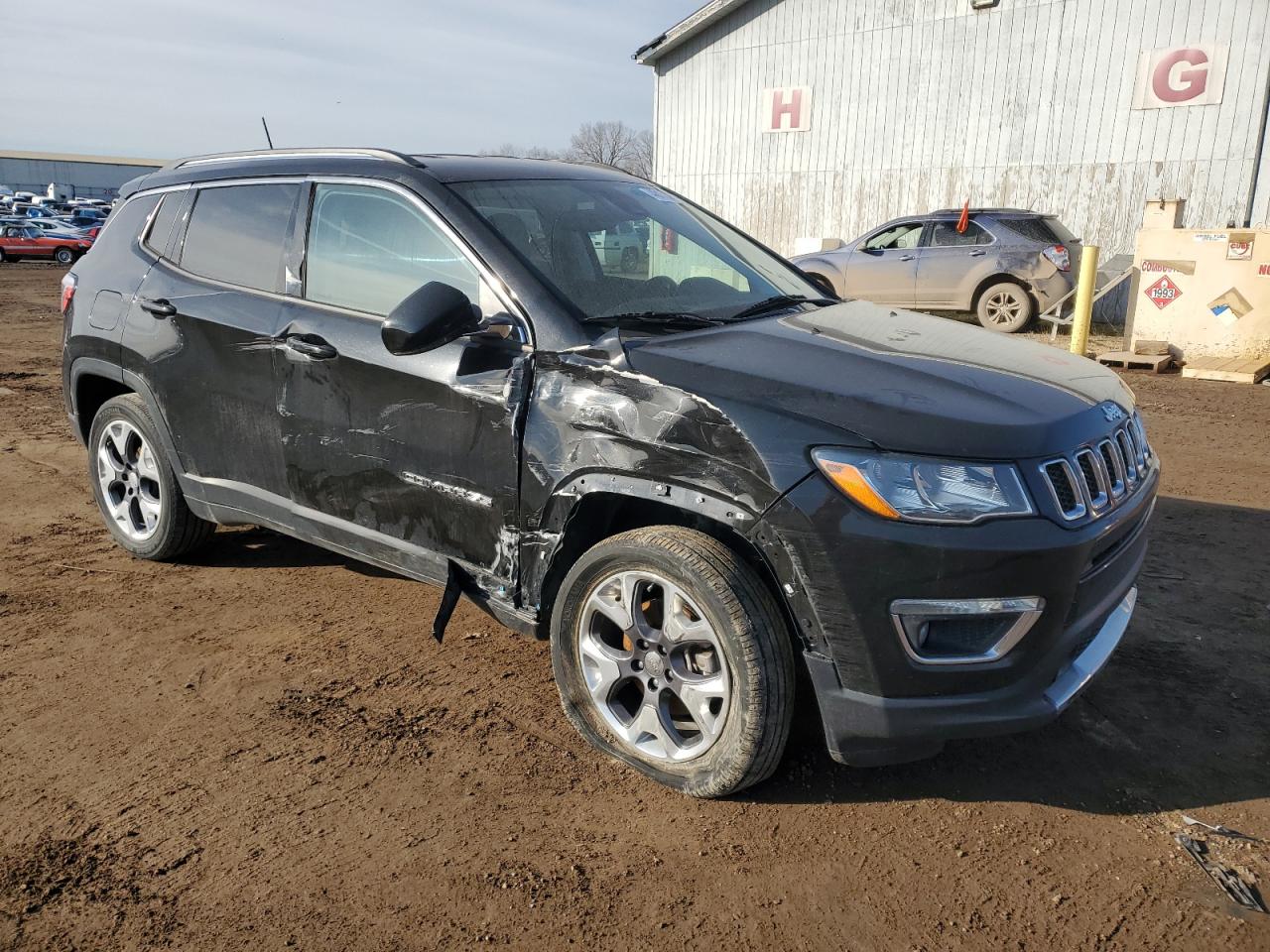 2021 Jeep Compass VIN 3C4NJDCB1MT550453 Copart auction photo, side / front end damage thumbnail 4