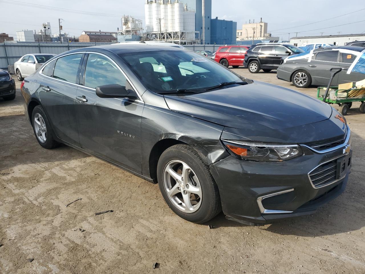 2018 Chevrolet Malibu VIN 1G1ZB5ST0JF106820 Copart auction photo, front end / side damage thumbnail 4